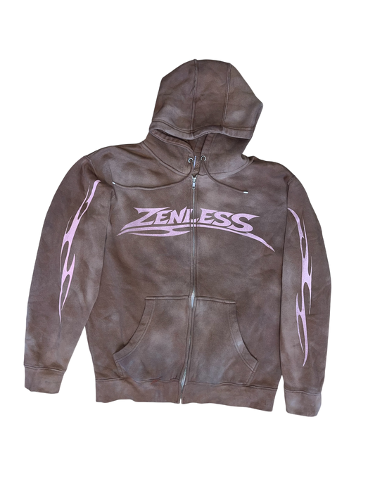 Brown "Tribal" Zip-Up
